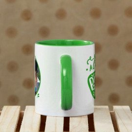 Personalized Mug with Green Handle