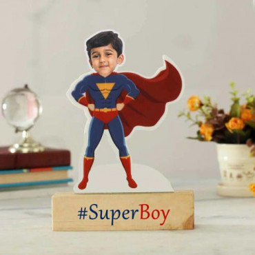 Personalized SuperBoy Caricature for Kids