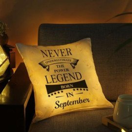Personalized birthday LED Satin cushions