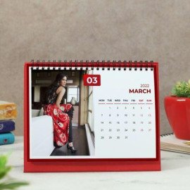 Personalized Calendar in Red