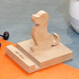 Personalized Wood Mobile Stand - Customize With Name