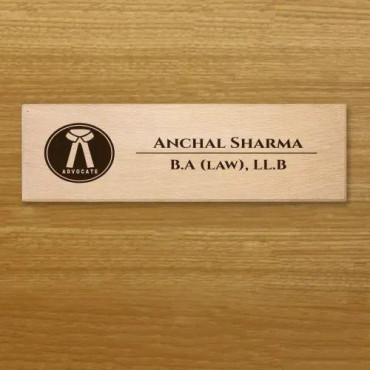 Personalized Wooden Name Plate for Lawyer