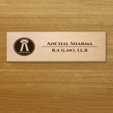 Personalized Wooden Name Plate for Lawyer