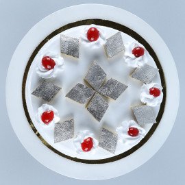 Pineapple Kaju Katli Cake