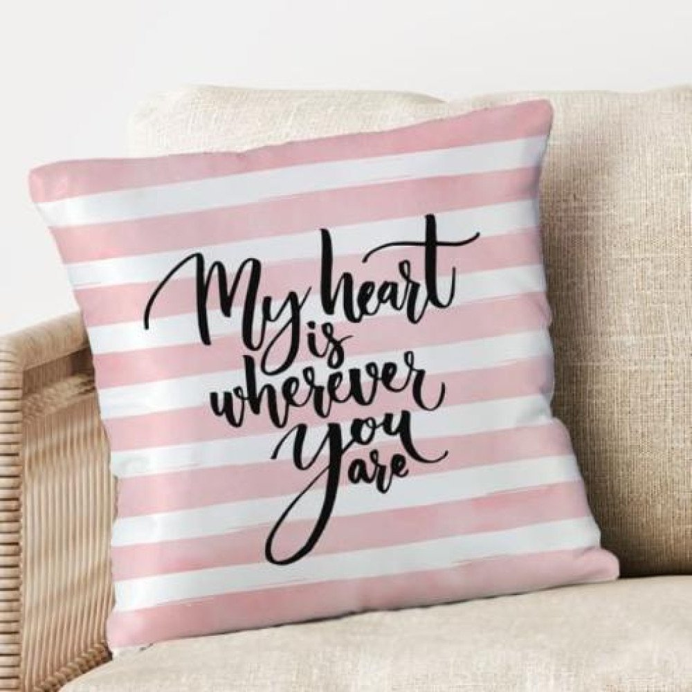 Pink & White Satin Pillow