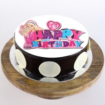 Pink Barbie Birthday Cake