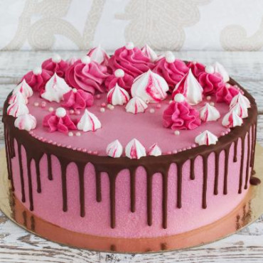 Pink Strawberry Cream Cake