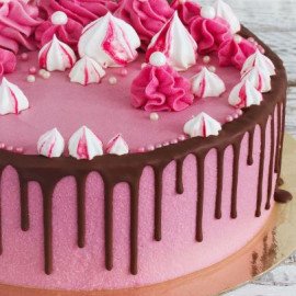 Pink Strawberry Cream Cake