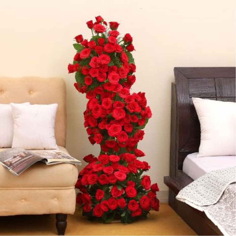 Premium 100 Red Roses Arrangement