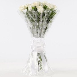 Pure Elegance 10 White Roses Bunch