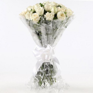 Pure Elegance 24 White Roses Bunch