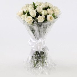 Pure Elegance 24 White Roses Bunch
