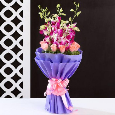 Purple & Pink Flower Bouquet
