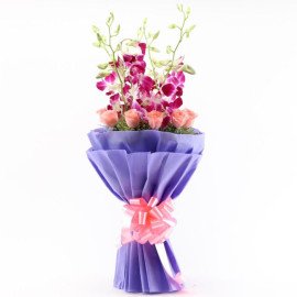 Purple & Pink Flower Bouquet
