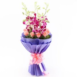 Purple & Pink Flower Bouquet