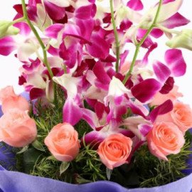 Purple & Pink Flower Bouquet