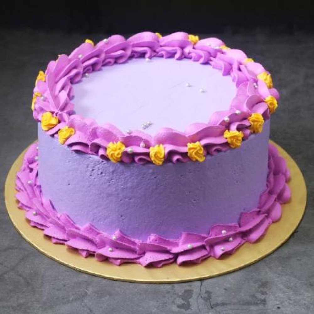 Purple Cream Vanilla Cake