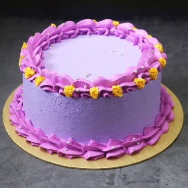 Purple Cream Vanilla Cake