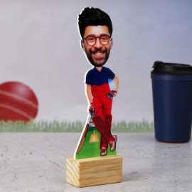 RR Cricket Fan Personalized Caricature Stand