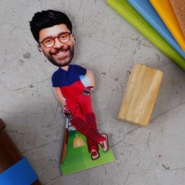 RR Cricket Fan Personalized Caricature Stand