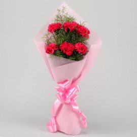 Radiant Pink Carnations Bunch