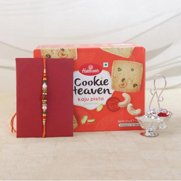 Rakhi with Kaju Pista Cookies