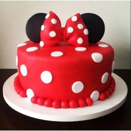 Red Minnie Mouse Cake