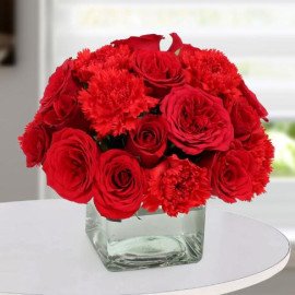 Roses N Carnations Arrangement