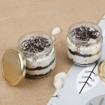Set of 2 Trendy Tiramisu Jar Cake