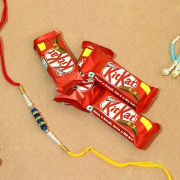 Set Of Pearl Rakhi N Kitkat