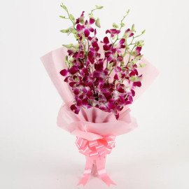 Splendid Purple Orchids Bouquet