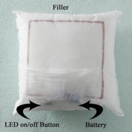 Square Shaped Personalized LED Fur cushions
