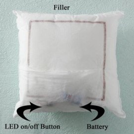Square Shaped Personalized LED Fur cushions