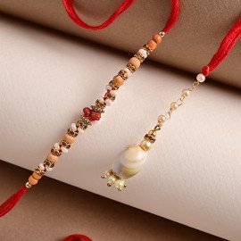 Stunning Garnished Couple Rakhi