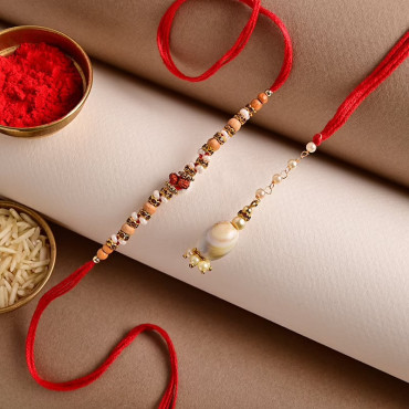 Stunning Garnished Couple Rakhi