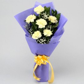 Sunshine Love Yellow Carnations