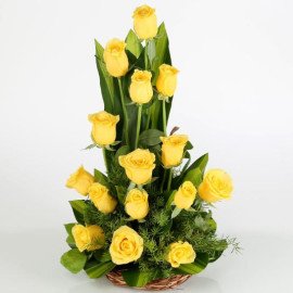 Sunshine Yellow Roses Bouquet
