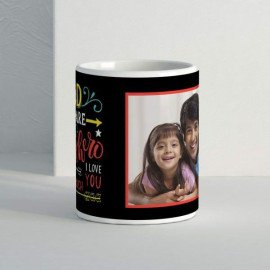 Superhero Dad Personalized Black Magic Mug