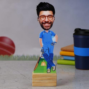 Team India Cricket Fan Personalized Caricature Stand