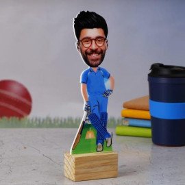 Team India Cricket Fan Personalized Caricature Stand
