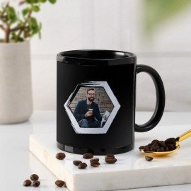 Tennis Lover Personalized Black Ceramic Mug