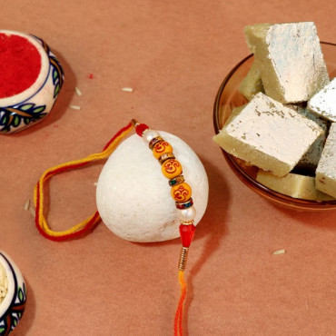 Traditional Rakhi With Yummy Sweet