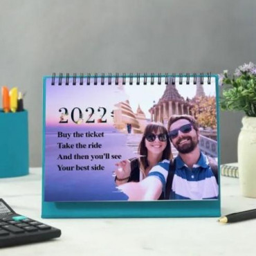 Travel Personalized Spiral 2022 Desk Calendar