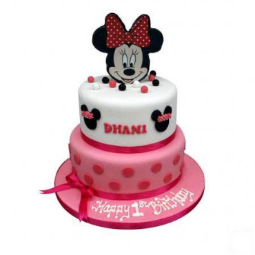 Two Layer Minnie Mouse Cake