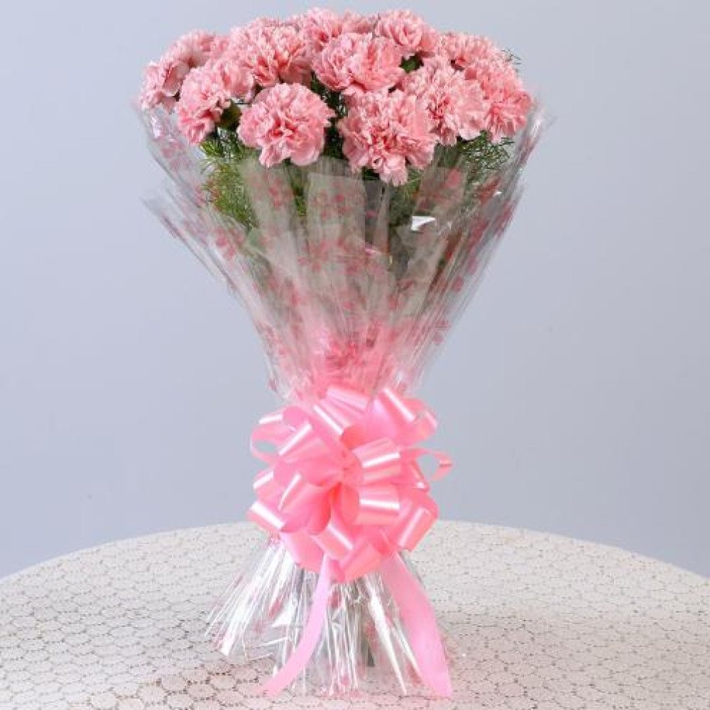 Unending Love 18 Light Pink Carnations Bouquet