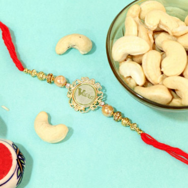 Veera Gold Rakhi with Crunchy cashews