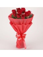 Vivid Red Roses Bouquet