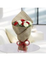 White Roses N Red Roses Bunch