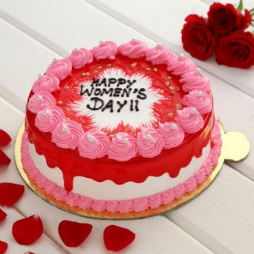 Women Day Celebration Strawberry Cake