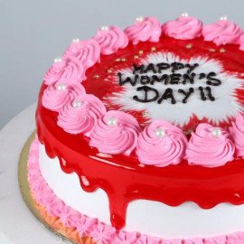 Women Day Celebration Strawberry Cake